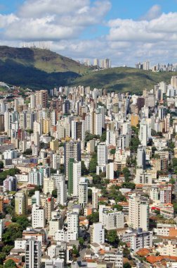 Brezilya 'nın Belo Horizonte şehrinin güzel hava manzarası