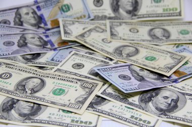 Amerikan doları banknotları yakın plan görüntüsü