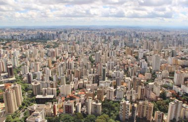 Brezilya 'nın Belo Horizonte şehrinin güzel hava manzarası