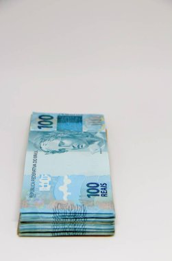 Brezilya parası yakın plan görüntüsü