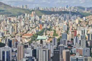 Brezilya 'nın Belo Horizonte şehrinin güzel hava manzarası