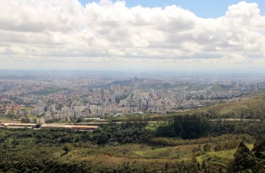 Brezilya 'nın Belo Horizonte şehrinin güzel hava manzarası