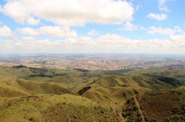 Brezilya 'nın Belo Horizonte şehrinin güzel hava manzarası