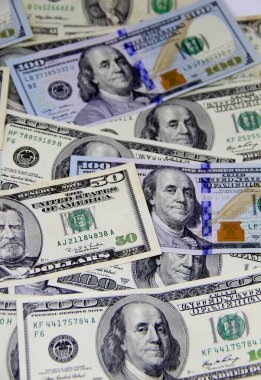Amerikan doları banknotları yakın plan görüntüsü