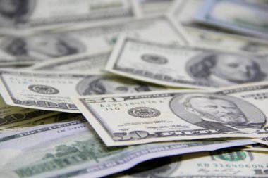Amerikan doları banknotları yakın plan görüntüsü
