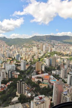 Brezilya 'nın Belo Horizonte şehrinin güzel hava manzarası