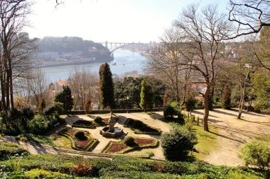 Mimari manzara, binalar ve caddeler liman kenti, Porto, Portekiz