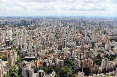 Brezilya 'nın Belo Horizonte şehrinin güzel hava manzarası