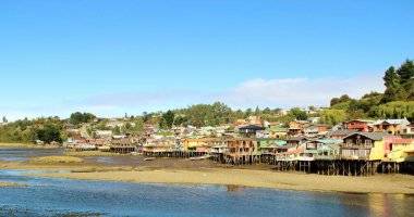 Palafito evleri, Castro şehri, Şili