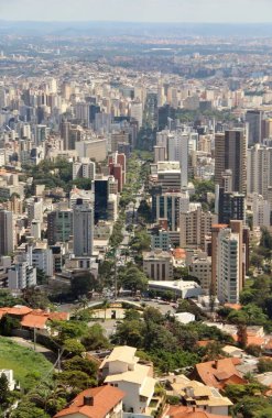 Brezilya 'nın Belo Horizonte şehrinin güzel hava manzarası