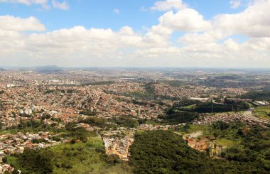 Brezilya 'nın Belo Horizonte şehrinin güzel hava manzarası