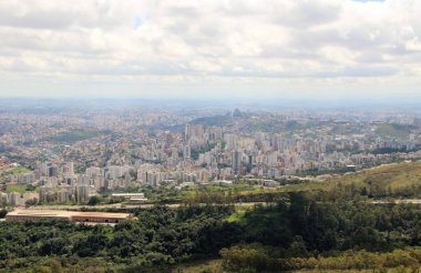 Brezilya 'nın Belo Horizonte şehrinin güzel hava manzarası