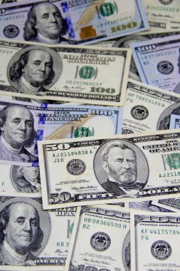 Amerikan doları banknotları yakın plan görüntüsü