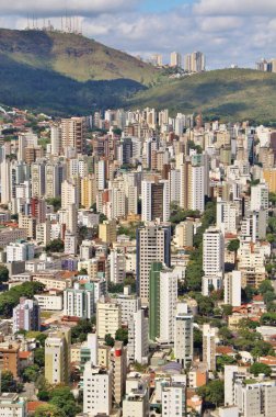 Brezilya 'nın Belo Horizonte şehrinin güzel hava manzarası