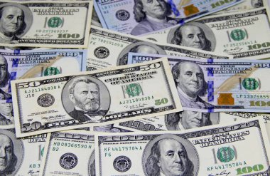 Amerikan doları banknotları yakın plan görüntüsü