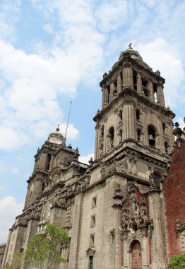 Mexico City 'de sömürge tarzı bir katedral.