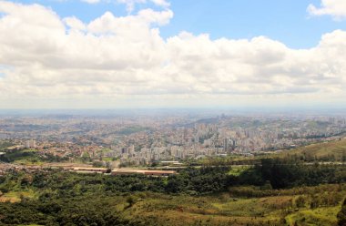 Brezilya 'nın Belo Horizonte şehrinin güzel hava manzarası