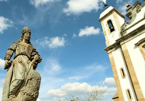 Vista Diferentes Estatuas Profetas Cristianos Bon Jesus Matosinhos Iglesia Rococó — Foto de Stock