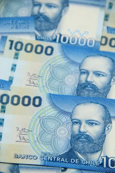 Şili pezosu. Yakın çekim faturaları.