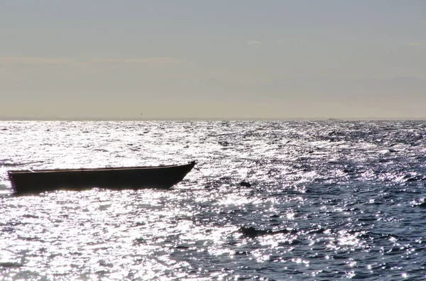 Bateau Sur Mer Vue Panoramique — Photo