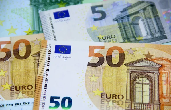 Euro Money Euro Cash Close View — Stock Photo, Image