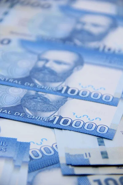 Şili pezosu. Yakın çekim faturaları.