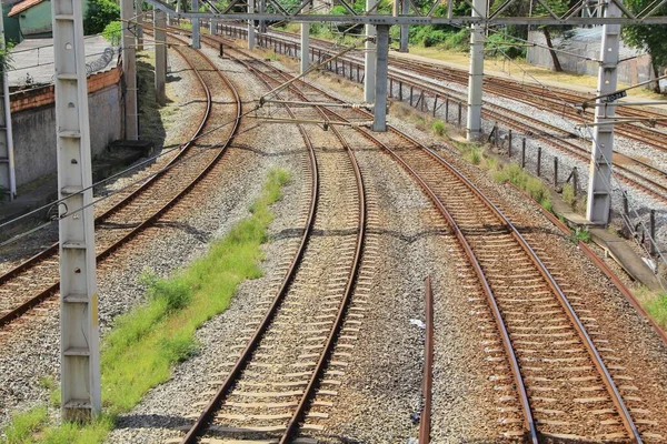 Voies Ferrées Gare — Photo