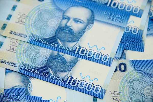 Şili pezosu. Yakın çekim faturaları.