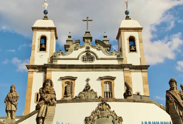 Vista Diferentes Estatuas Profetas Cristianos Bon Jesus Matosinhos Iglesia Rococó — Foto de Stock