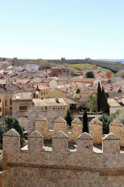 中世纪城市景观 西班牙阿维拉 — 图库照片