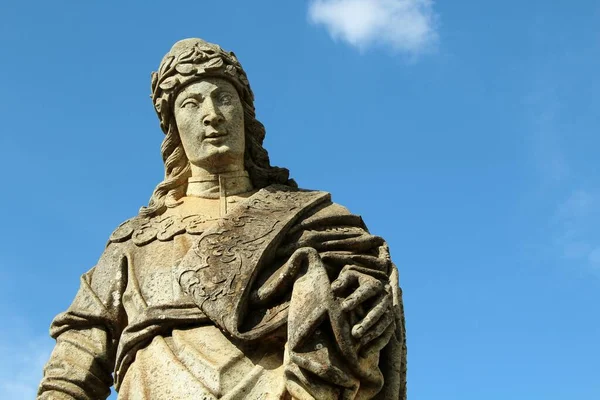 Vue Différentes Statues Prophètes Chrétiens Bon Jésus Matosinhos Église Rococo — Photo