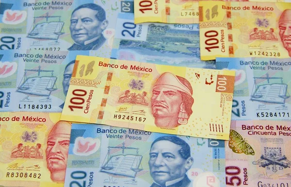 Mexican Money Bills Background — Stock Photo, Image