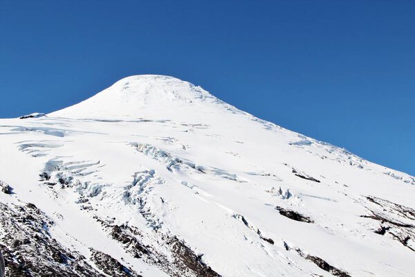 Scenic view of volcano with snow - Chile
