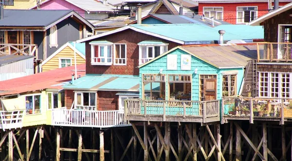 Palafito evleri, Castro şehri, Şili