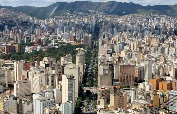 Brezilya 'nın Belo Horizonte şehrinin güzel hava manzarası