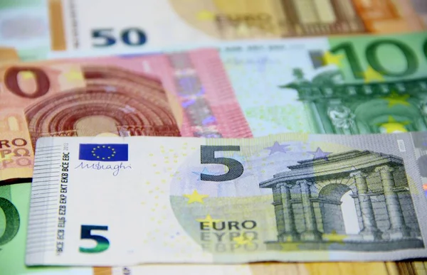 Euro Money Euro Cash Close View — Foto Stock