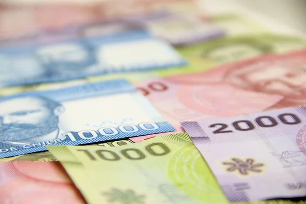 Chilské Peníze Účty Pozadí — Stock fotografie