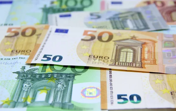 Euro Money Euro Cash Close View — Foto Stock