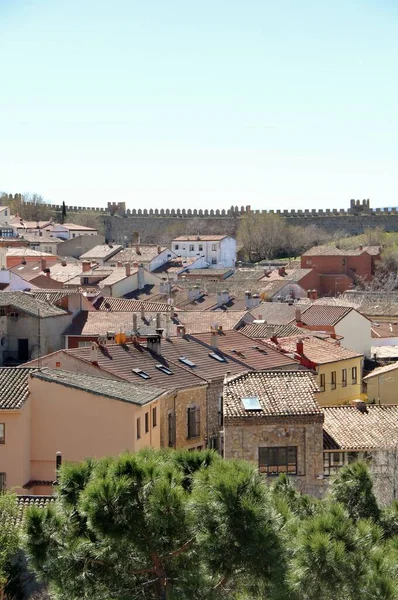 Vista Ciudad Medieval Ávila España —  Fotos de Stock