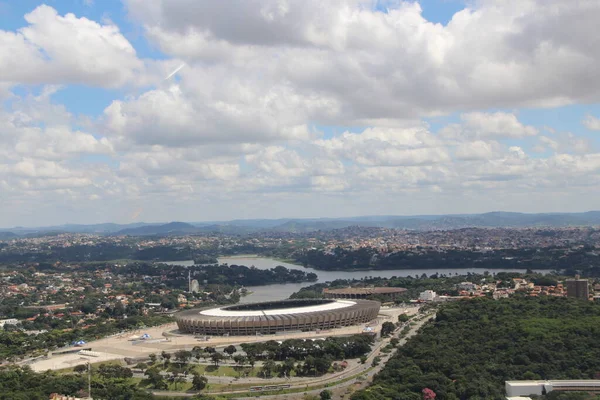 Brezilya 'daki Mineirao futbol stadyumunun hava manzarası