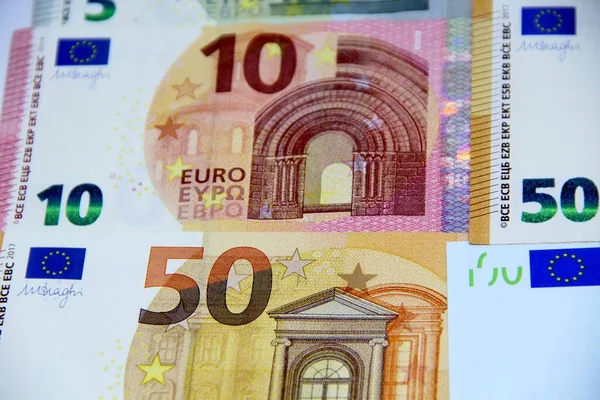 Euro Money Euro Cash Close View — Foto Stock