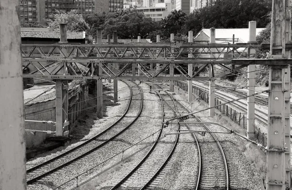 Caminhos Ferro Estação Ferroviária — Fotografia de Stock