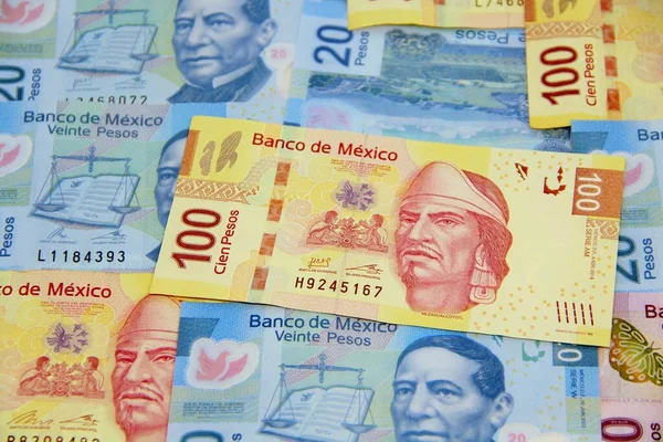 Mexican Money Bills Background — Stock Photo, Image