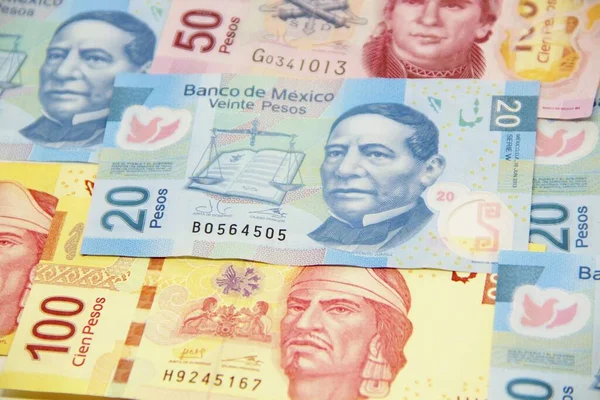 Mexican Money Bills Background — Stock Photo, Image