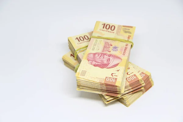 Meksykańskie Pieniądze Bliska Widok — Zdjęcie stockowe