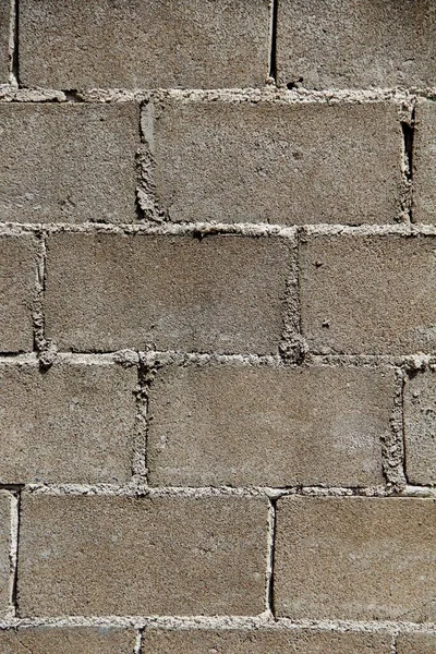 Detailní Pohled Šedou Cihlovou Zeď Pozadí — Stock fotografie