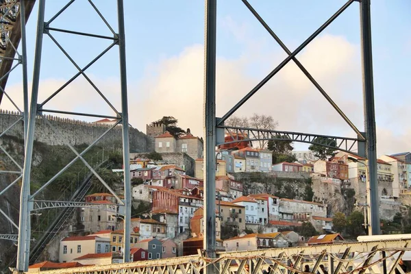 Вид Архитектуру Фасады Зданий Улиц Портового Города Порту Португалия — стоковое фото