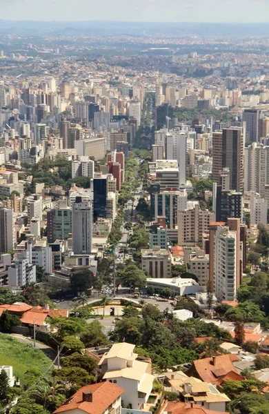 Brezilya 'nın Belo Horizonte şehrinin güzel hava manzarası