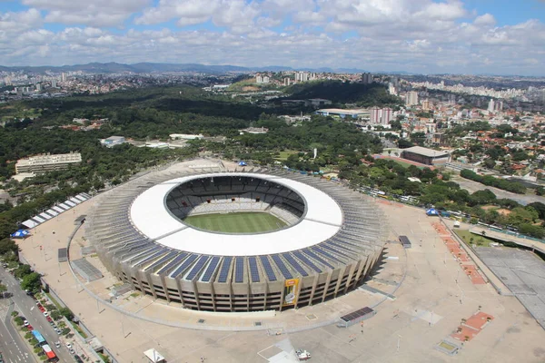 Brezilya 'daki Mineirao futbol stadyumunun hava manzarası
