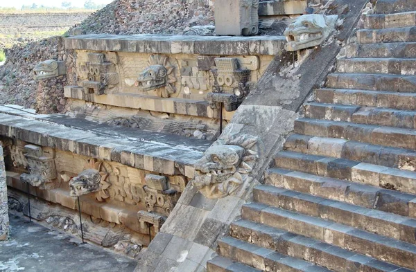 Вигляд Теотіуакан Стародавнє Місто Мексиці — стокове фото
